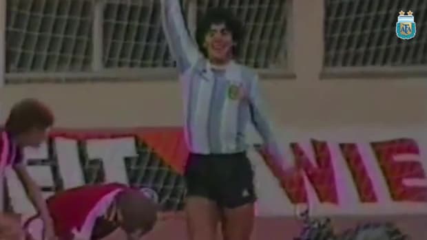 Maradona’s only hat-trick for Argentina